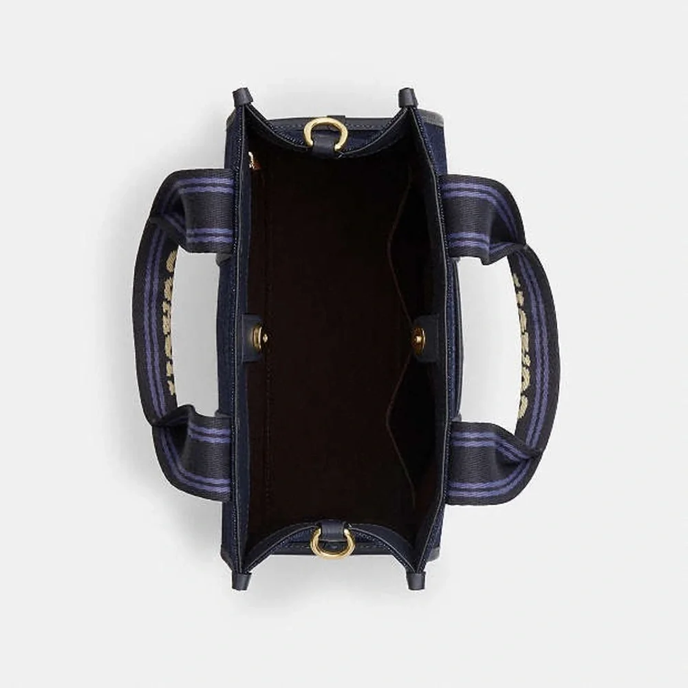 NWT Coach Smith Tote bag 24 Navy Blue Denim Tote Bag - Picture 3 of 8